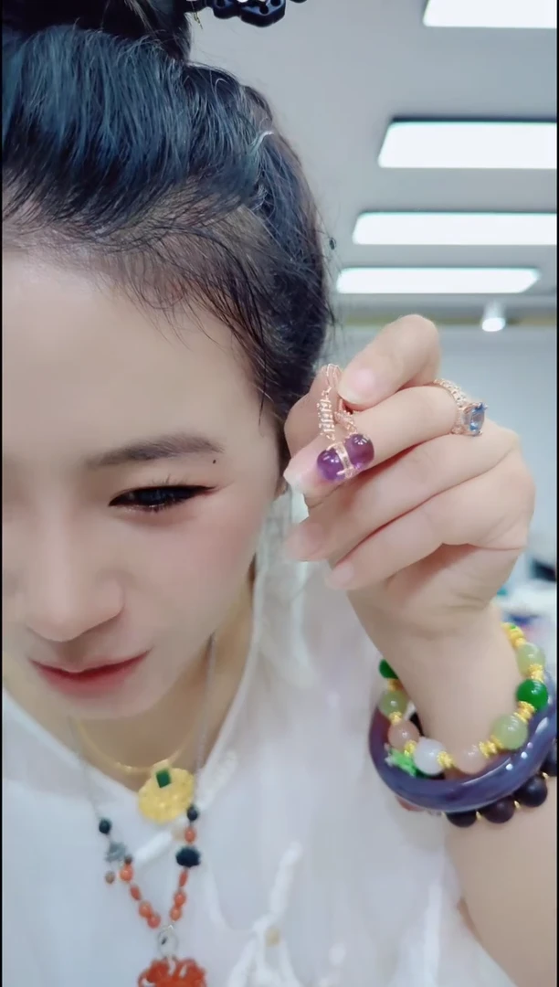 水晶耳饰合金1078水晶耳坠一对