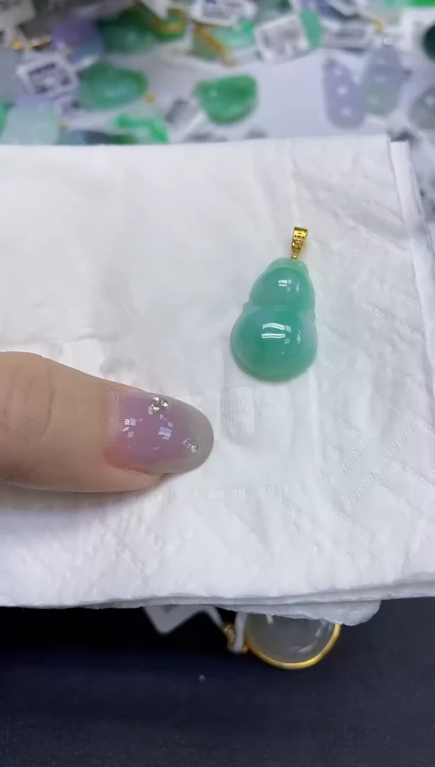 颈饰未镶嵌翡翠天然缅甸翡翠A货百元以上9元证书费自理