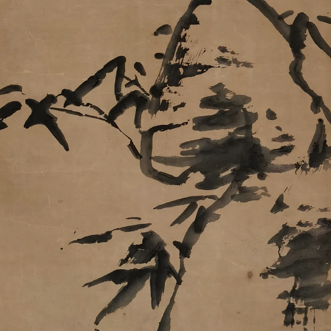 【辽拍】V240701-3-60《竹》（0.7平尺)  纸本镜片 yy1227t