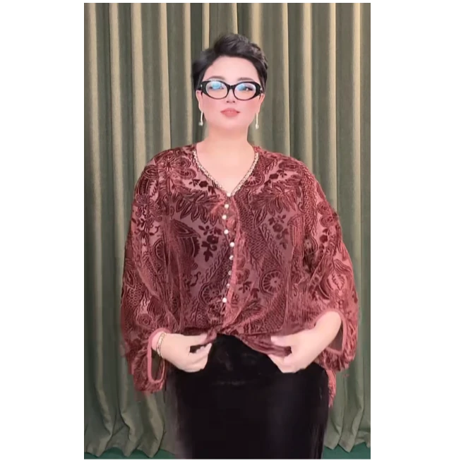 迪拜风民族风大码女装重工上衣032