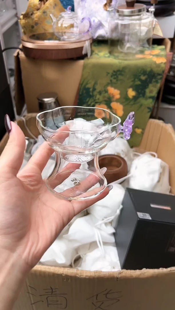 禾墨蝶恋花茶漏浅紫色