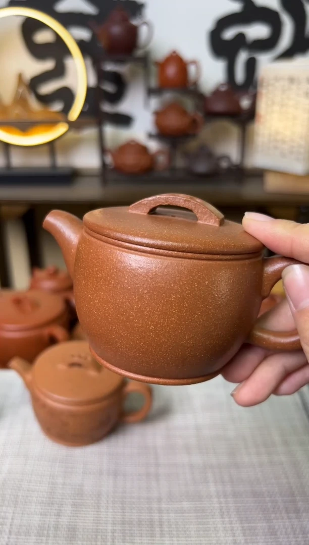 【闪购商品】段泥茶壶黄降坡汉瓦壶150CC微瑕
