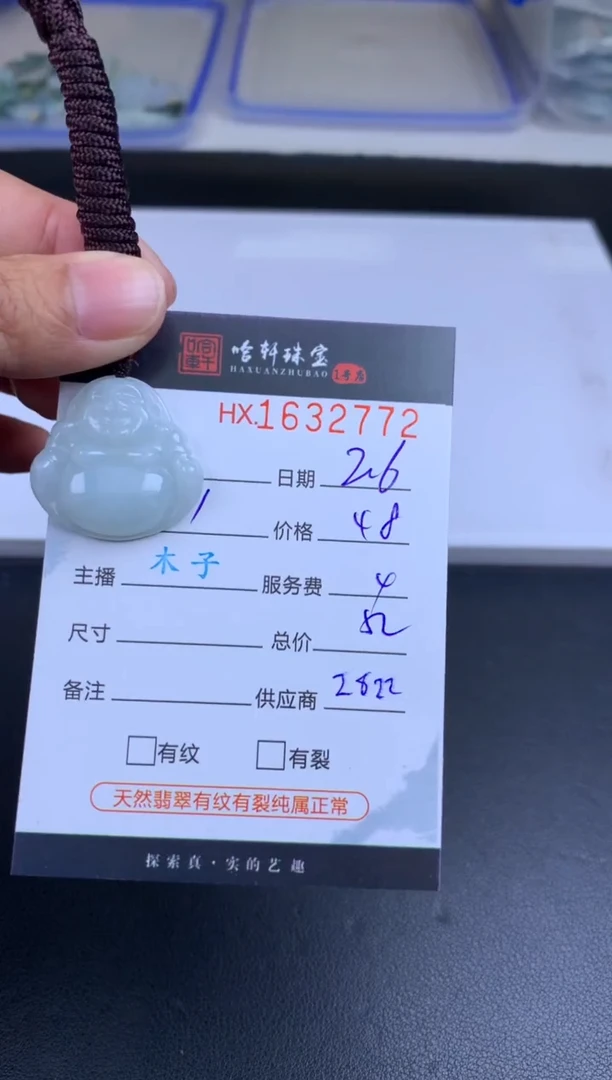 【闪购商品】翡翠挂件未镶嵌哈轩 挂件1