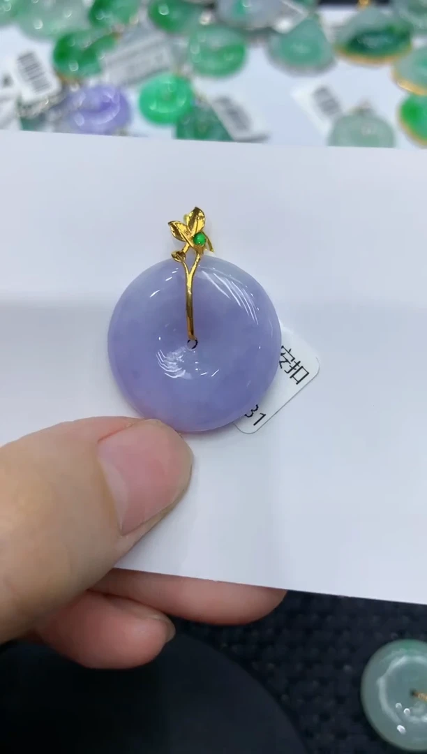 【闪购商品】翡翠颈饰18K金镶嵌11111111111111