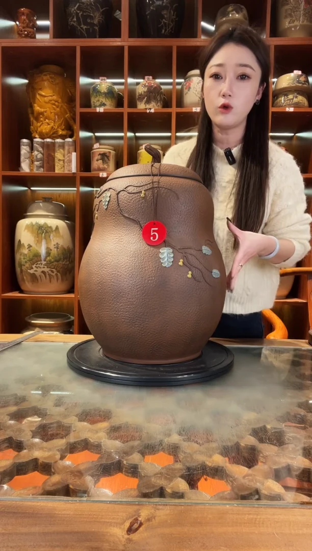 罐云南建水紫陶20饼缸@5