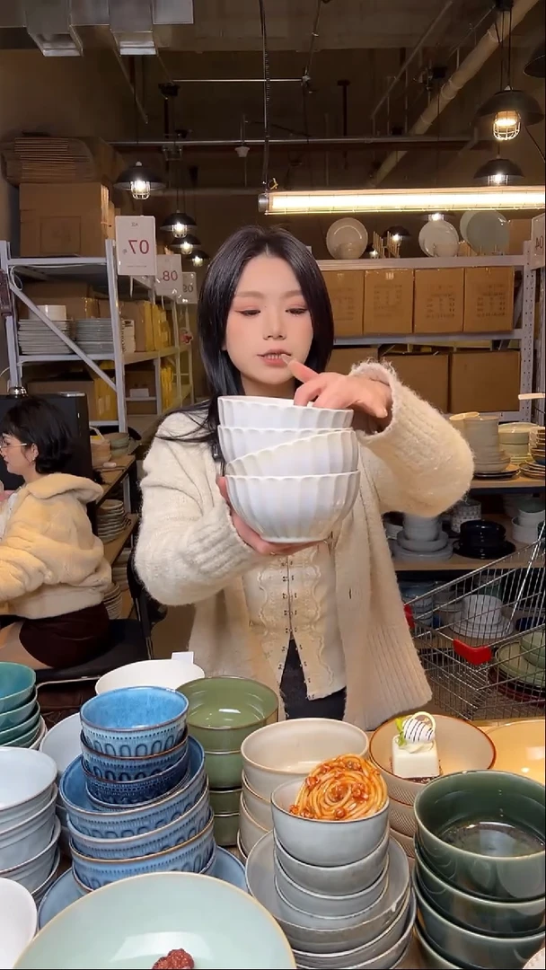 瓷11外贸尾货窑变釉下彩默外微瑕