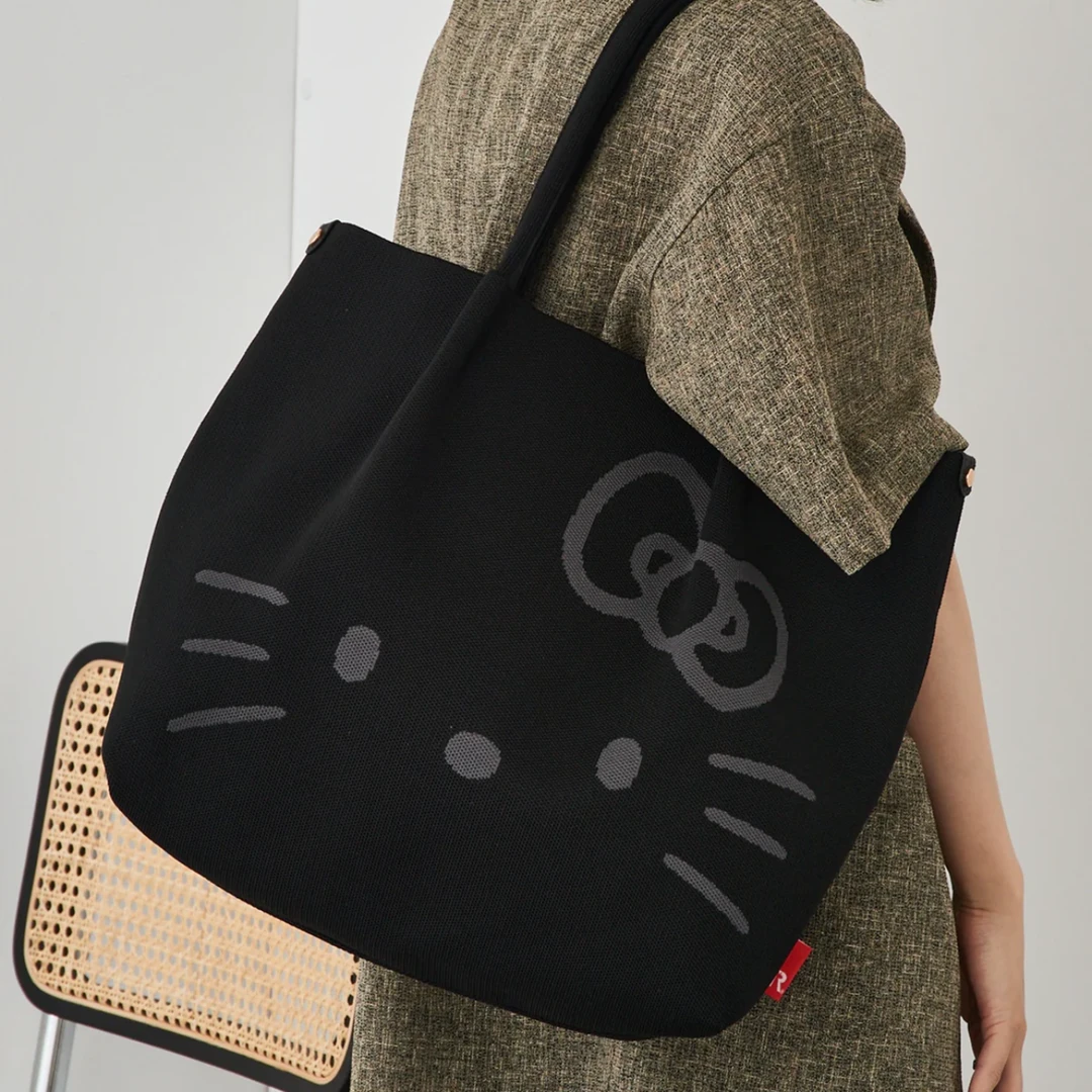 【东京限定】Hello Kitty 联名款 黑色 大号托特包