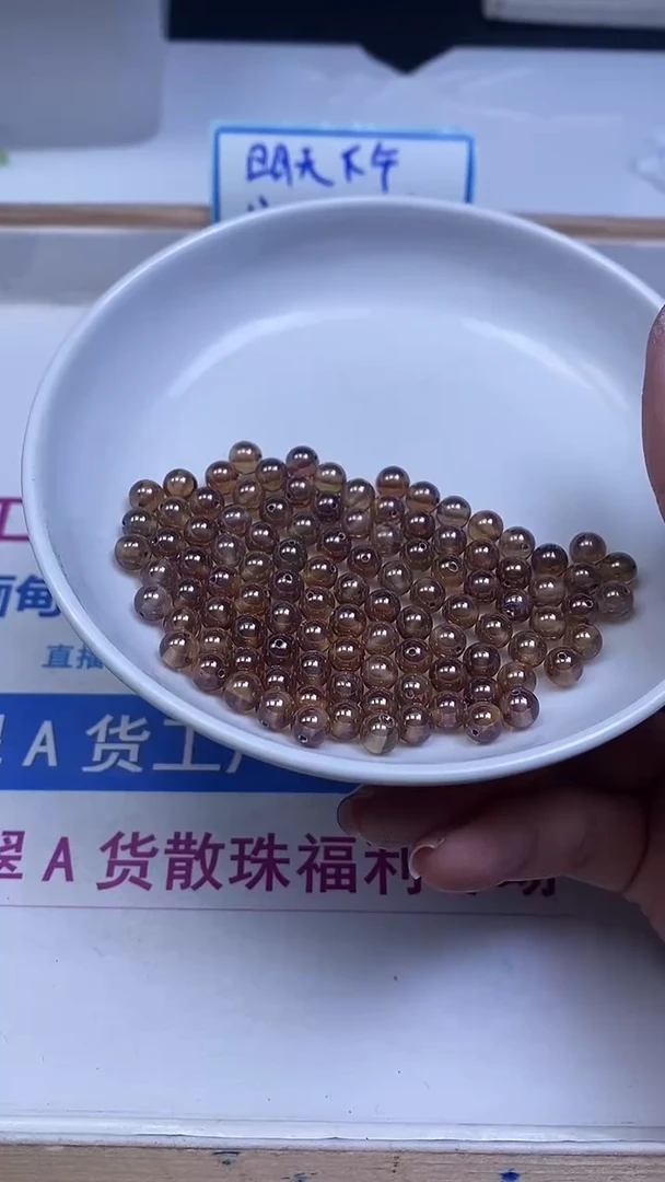 未镶嵌天然锆石散珠D659 茶锆石6mm10个9.8元