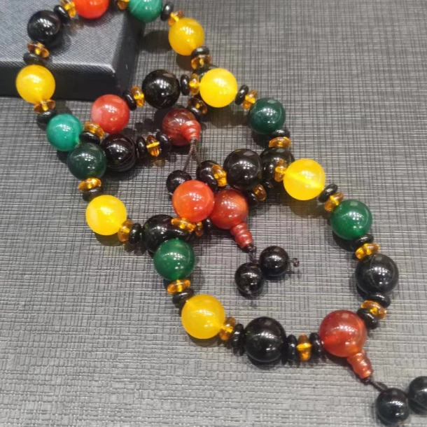 面面来财珠宝S1050-卡14左右-多宝福禄玛瑙手串-多样性发其一