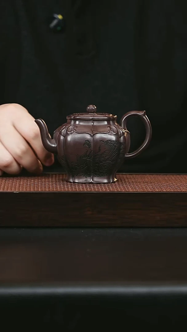 茶壶紫砂宜兴紫砂 锦绣如意 赤龙血砂 李雨瑶h521