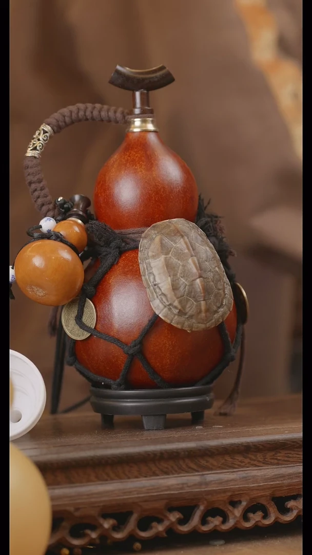 【闪购商品】195号精品天然大漆工艺防渗内胆酒葫芦~