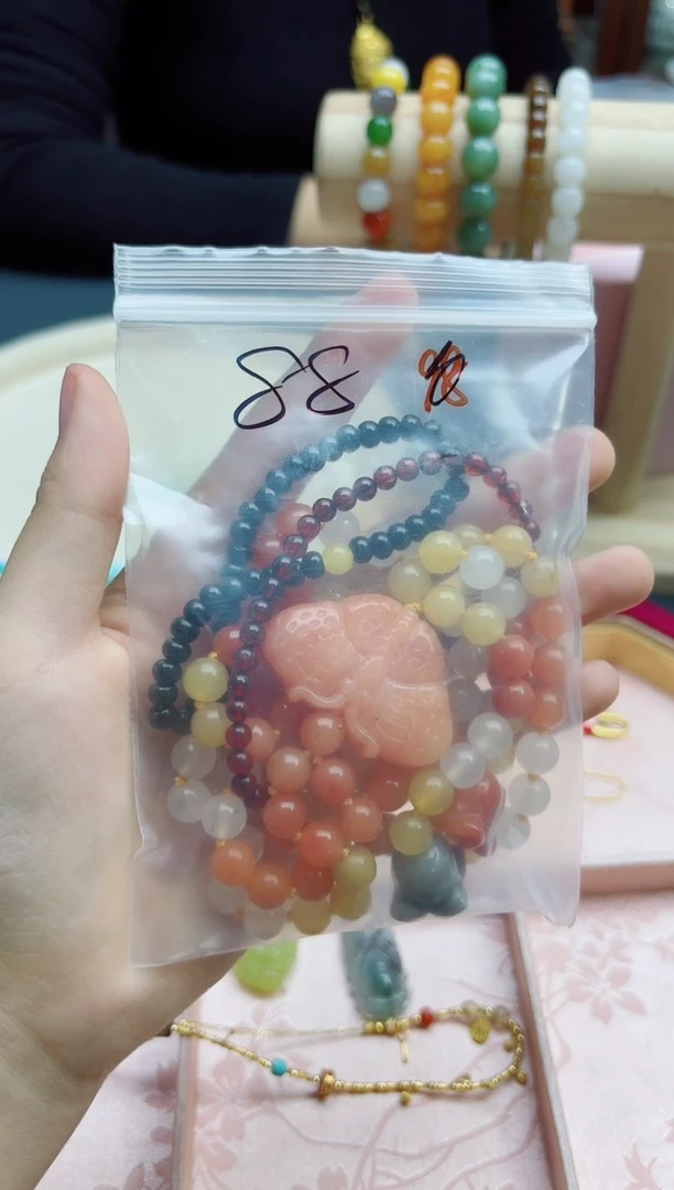 玛瑙/玉髓长串未镶嵌玛瑙长串*1 YX