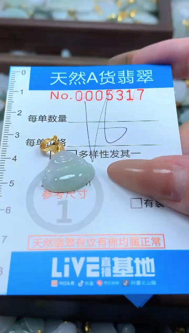 颈饰未镶嵌翡翠净货挂件-5317