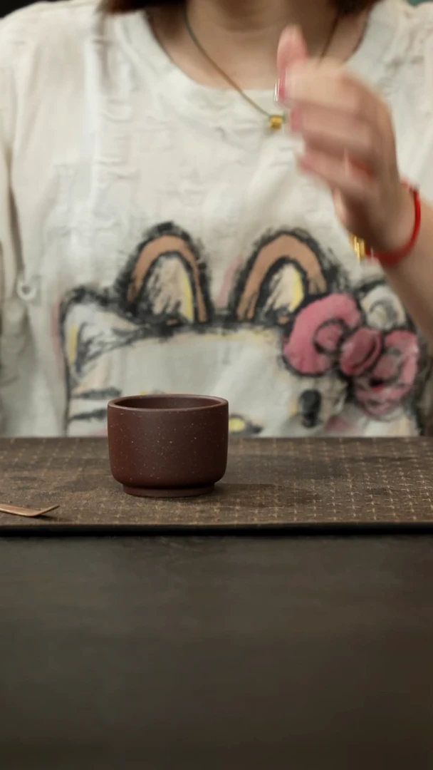 茶壶紫砂紫泥圆口杯80cc