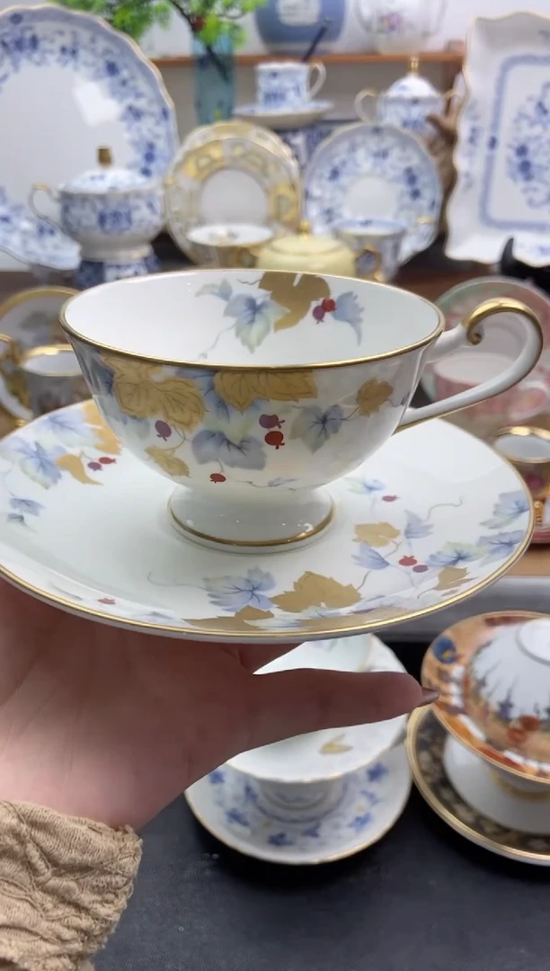 瓷片全新鸣海咖啡杯谨慎参拍，防伪帖撕毁无售后