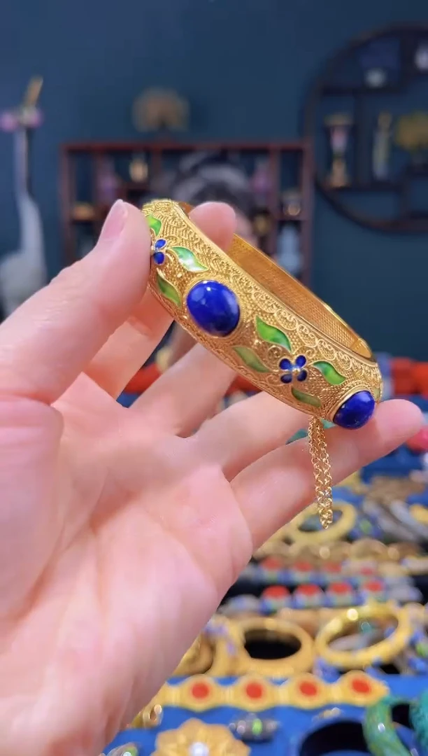 【闪购商品】花丝镶嵌手镯开口