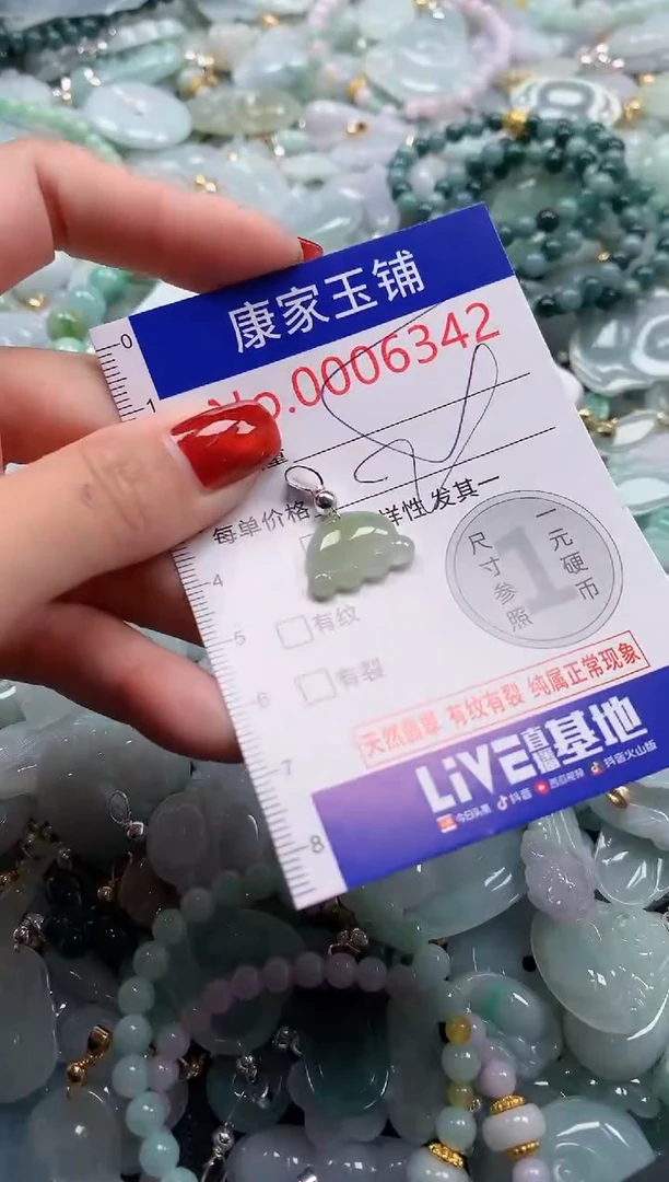 翡翠未镶嵌吊坠(不含链)6342