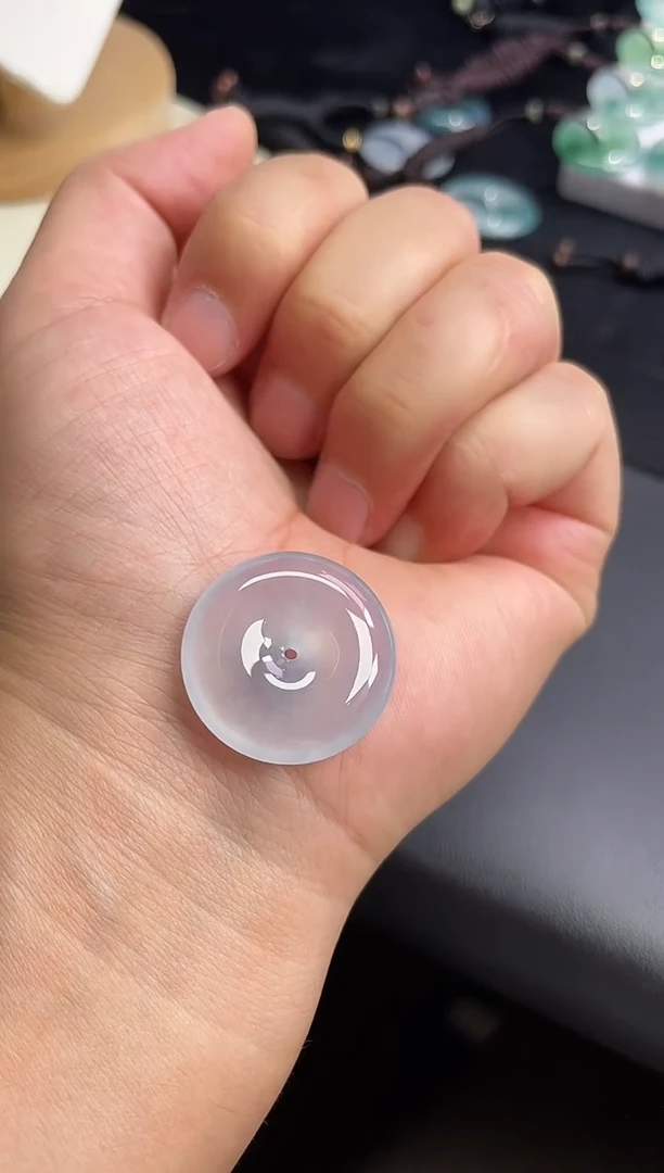 颈饰未镶嵌翡翠【63】平安扣 尺寸 25.2  6.2mm