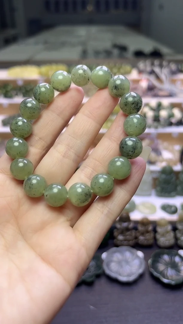 未镶嵌手串和田玉105号链接卡12mm