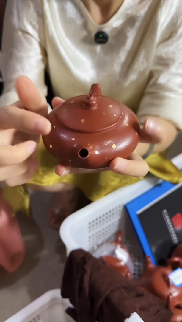 茶壶紫砂朱泥洒金西施