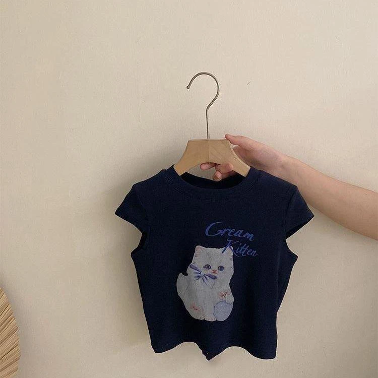 夏季新款儿童时尚韩版半袖夏款百搭休闲运动圆领短袖