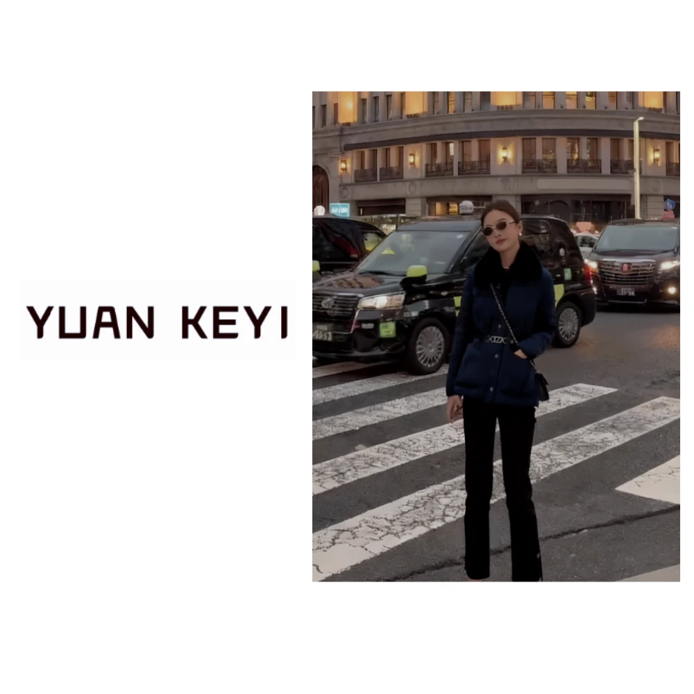 YUANKEYI“贵妇鹅” MC新款90白鹅绒服水貂毛领可拆卸