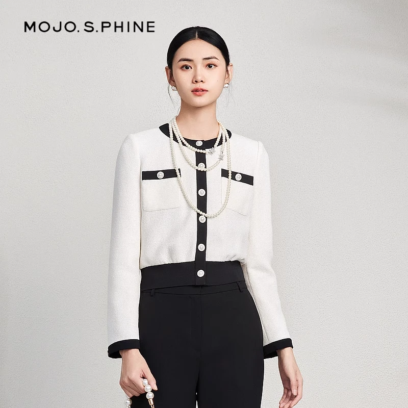 24年新款进口面料气质小香风短外套MJFA03WJK004W21/zb