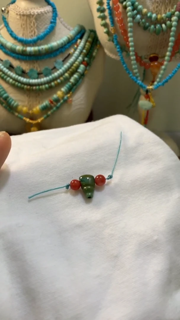 未镶嵌绿松石珠宝奇石对孔6.4mm三通