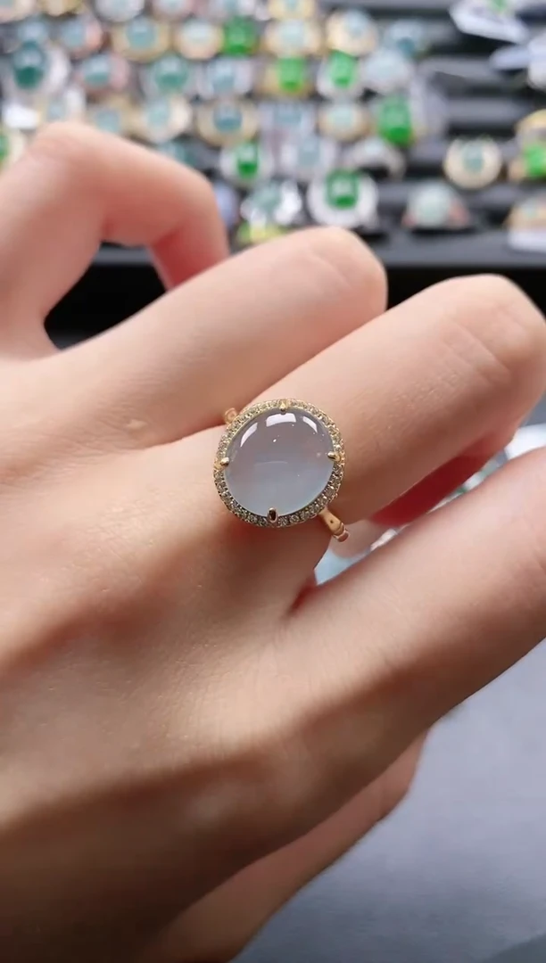 【闪购商品】翡翠戒指银S925镶嵌51511