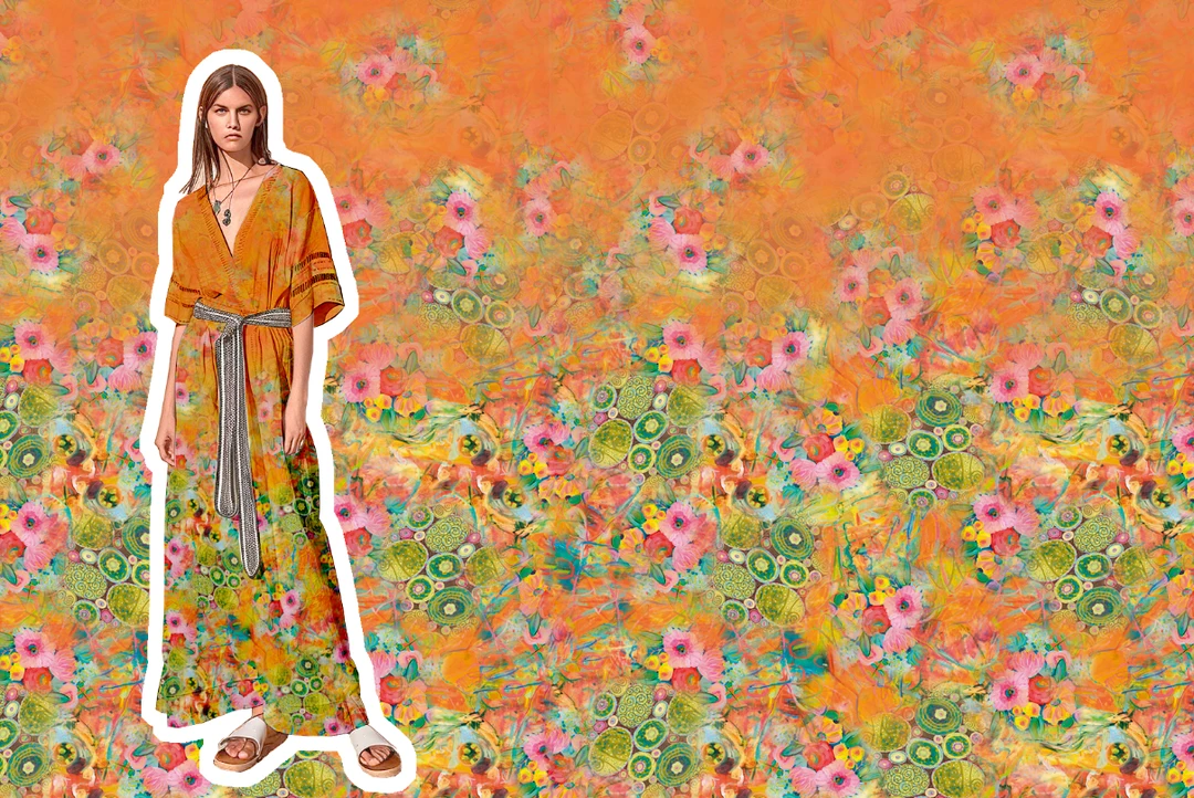 100桑蚕丝02双绉定位花