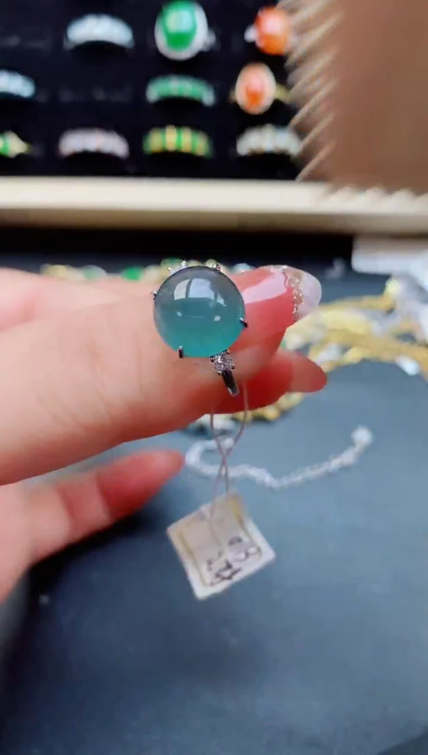 【闪购商品】翡翠戒指银S925镶嵌12121