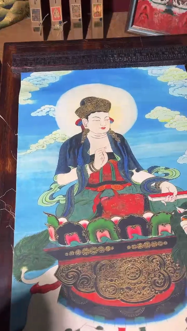 卷轴画卷轴画帅帅唐卡tk