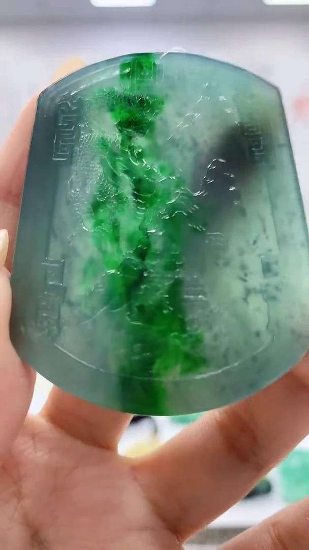 未镶嵌定制翡翠5145xx-毛货挂件75