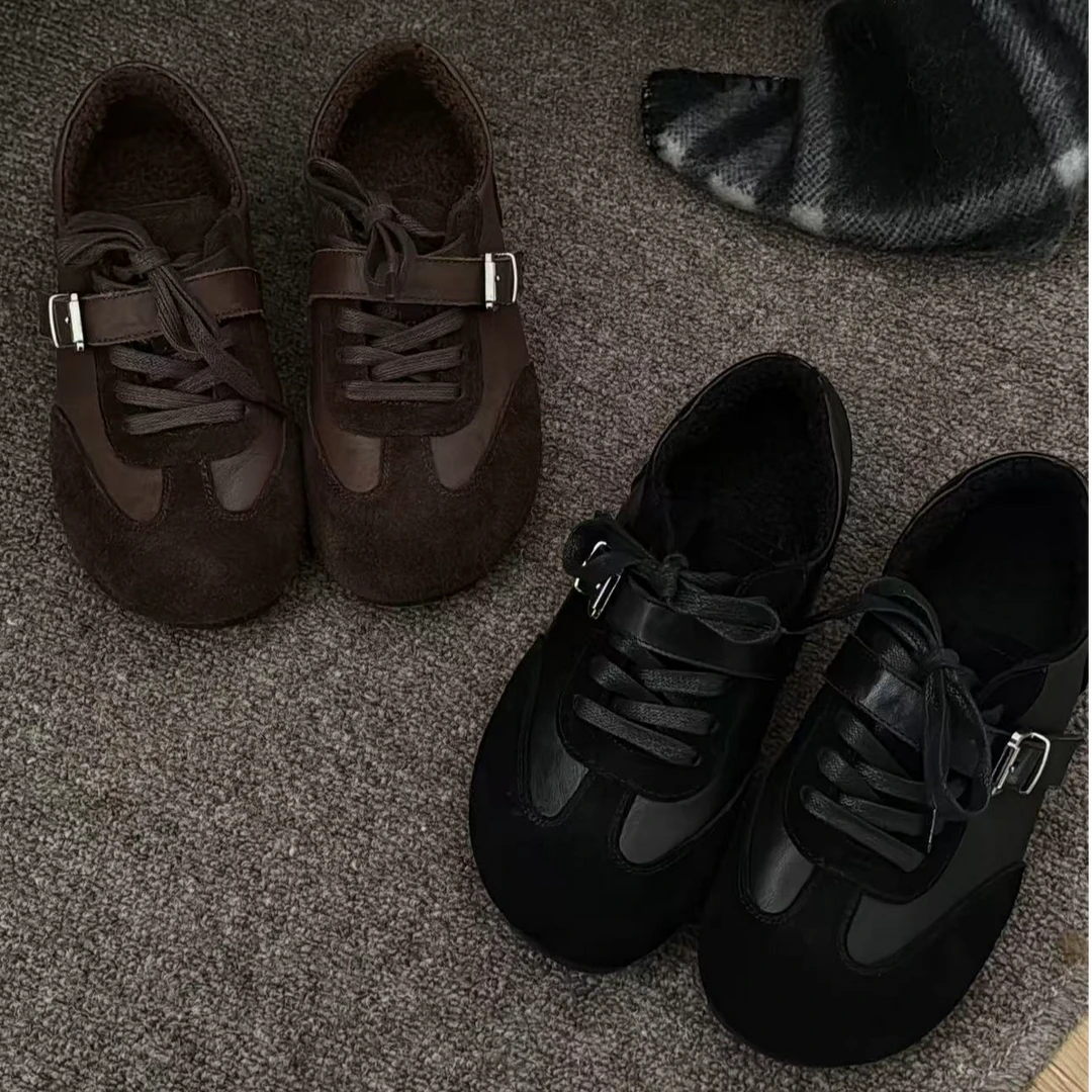 BAO/宝小姐2025休闲风秋防滑包裹性时尚休闲鞋复古软底休闲鞋881