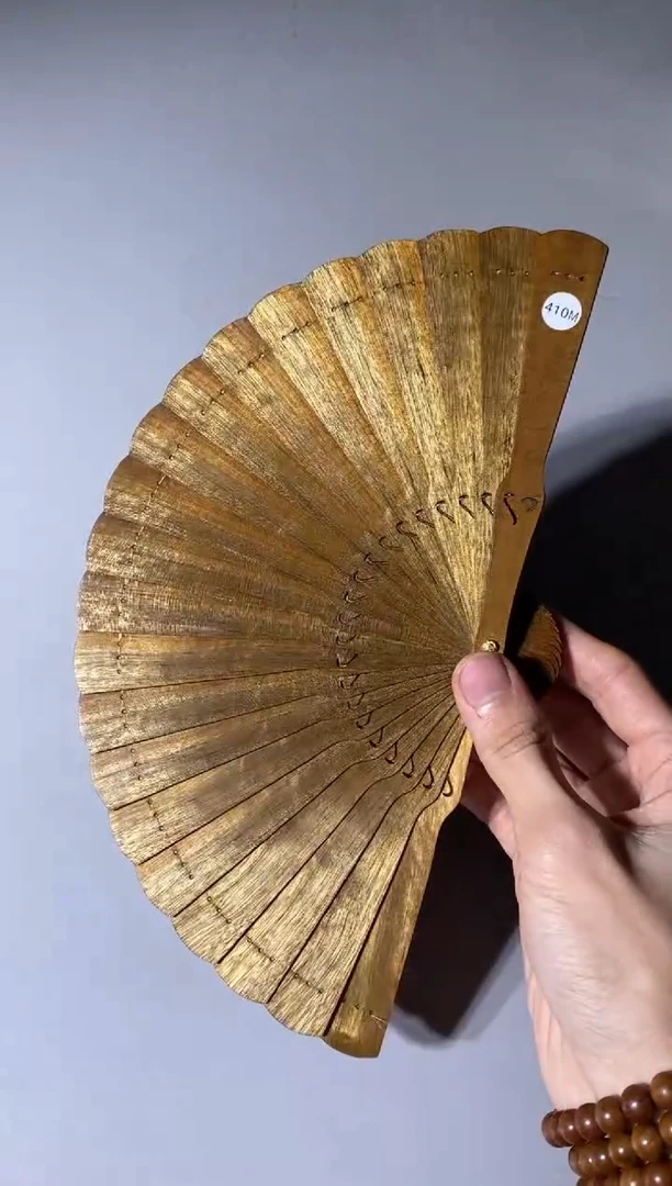 【闪购商品】金丝楠410号15cm金丝楠木小叶桢楠扇子