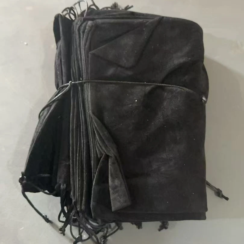 家用绒布束口袋简约（30*26） A56