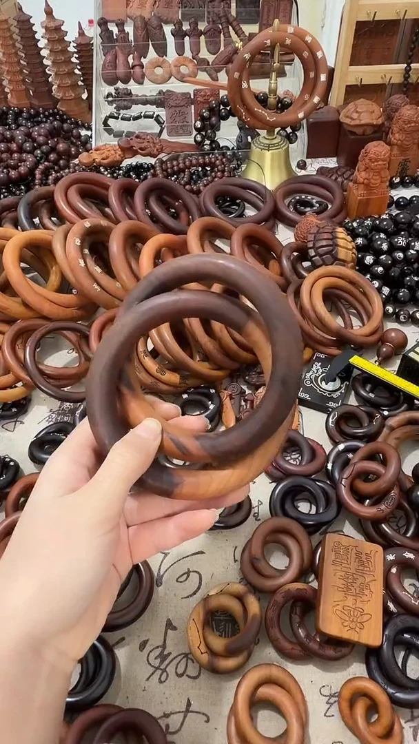 枣木乾坤圈一物一拍桃木微瑕80