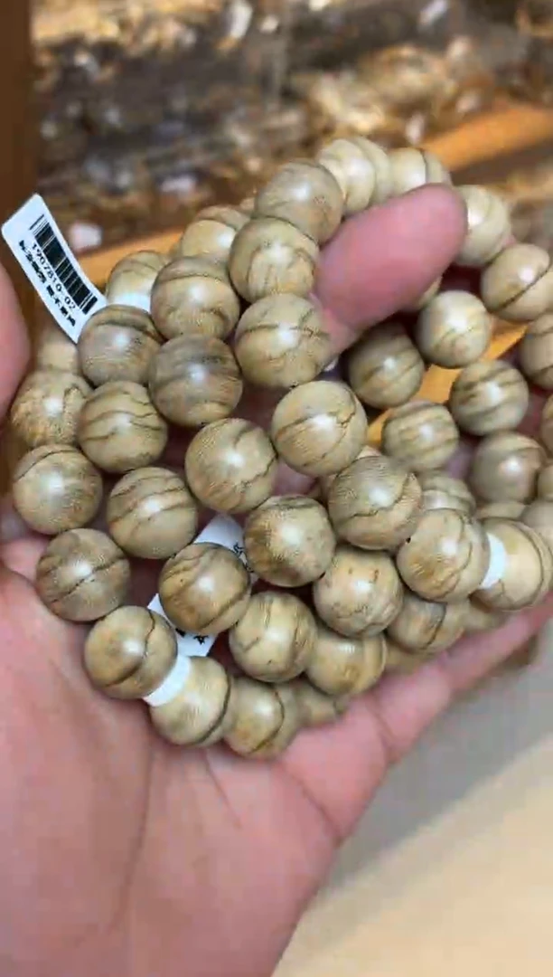 沉香手串 达拉干圆珠单圈虎皮纹1.5多样性发其一