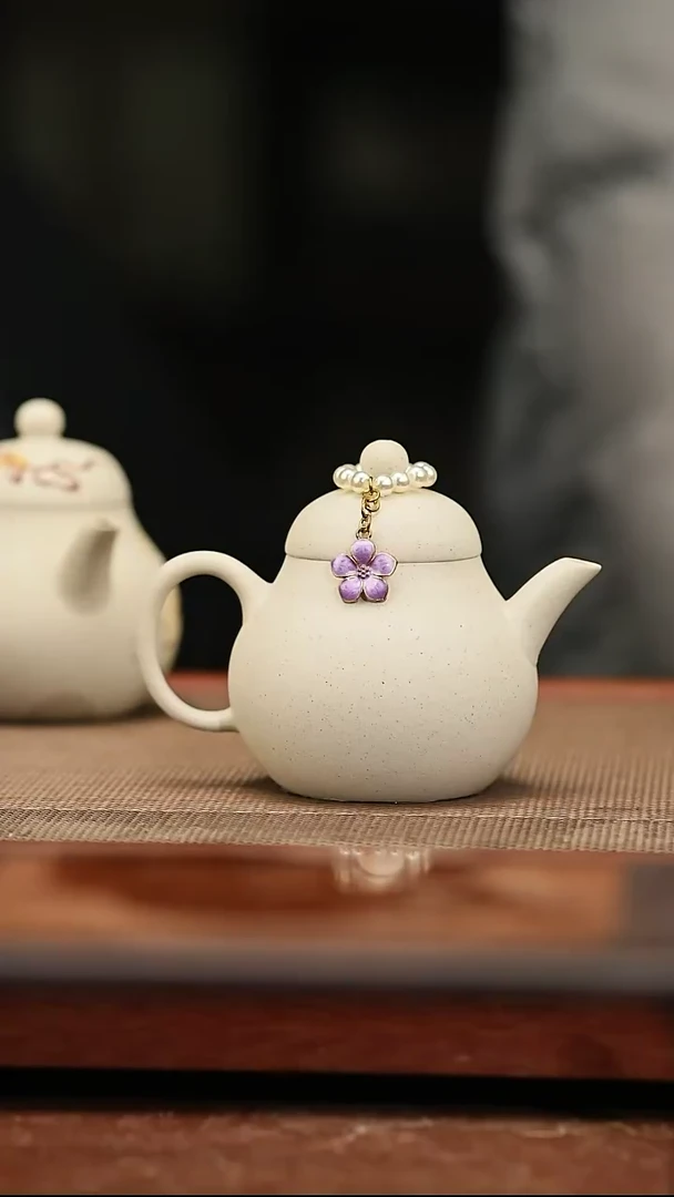 茶壶紫砂白玉段 高梨 120毫升
