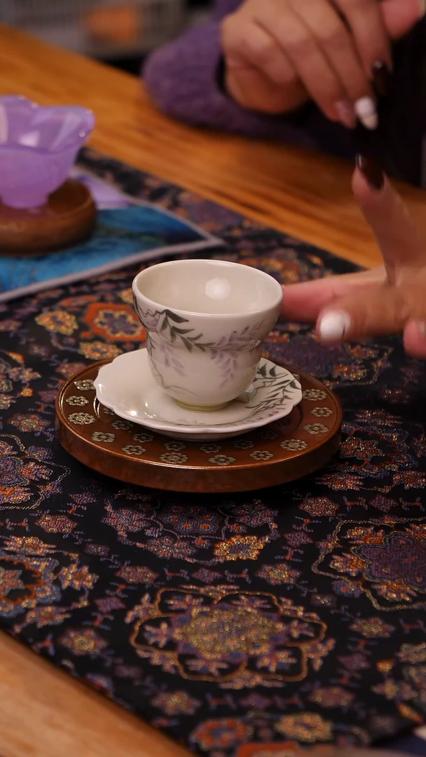 【闪购商品】藤花葫芦杯+杯垫茶具