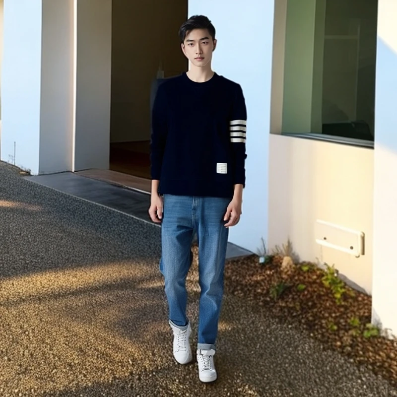 95新 THOMBROWNE 卫衣/TB经典四条杠长袖卫衣/时尚潮流/0001286