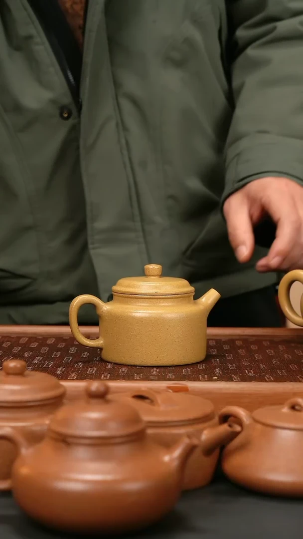 【闪购商品】紫砂茶壶sy 黄金段 手磨粗纱 德钟