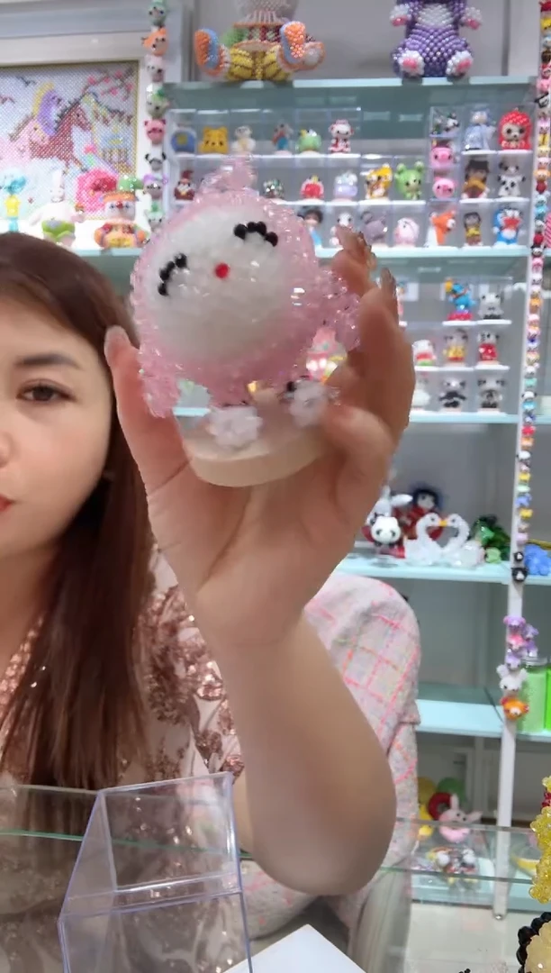 玻璃0366卡4水晶穿衣服蛋仔材料包1套粉色