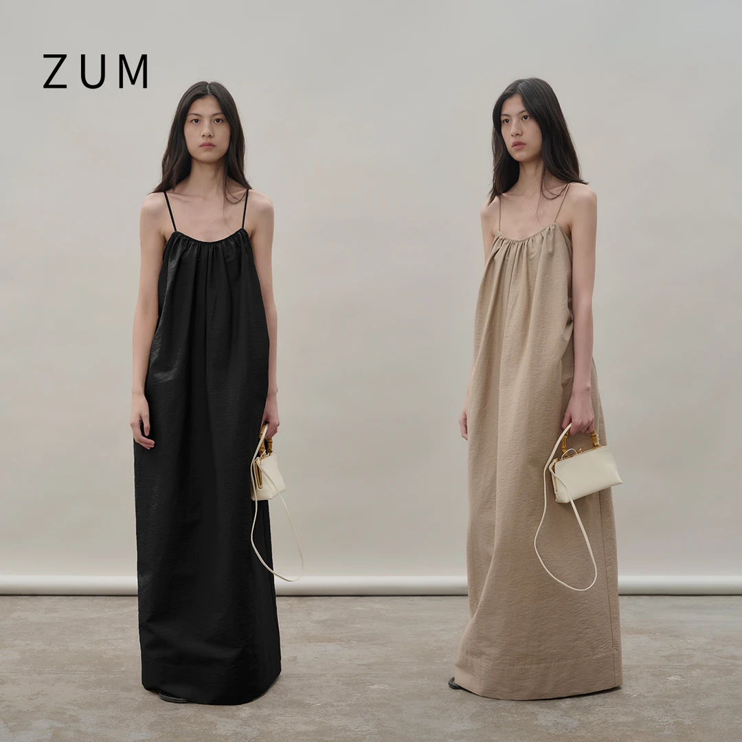 ZUM 吊带连衣裙女长款25夏新款连身裙子度假清凉穿搭海边旅游裙