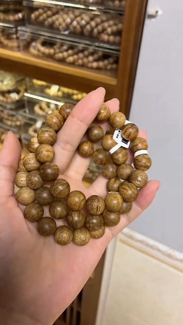 沉香手串菩萨棋圆珠单圈1.3虎斑多样性发其一