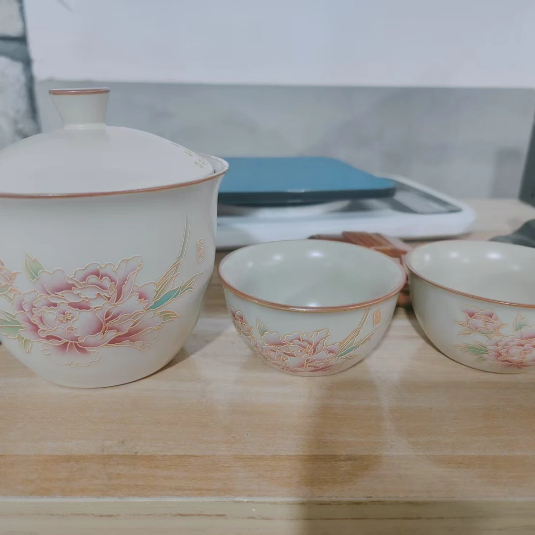 【闪购链接】牡丹一壶两杯旅行套（裸瓷）G222