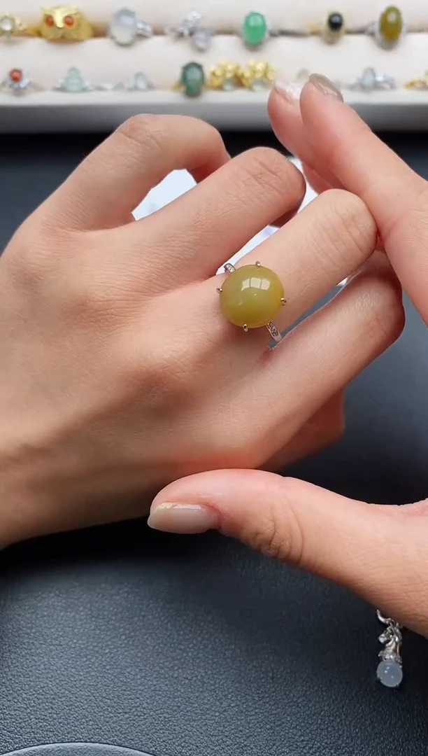 银S925镶嵌戒指翡翠111111111+9