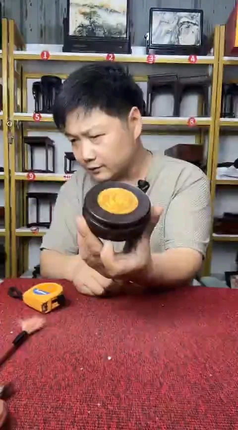 木非洲黑檀圆底座9*3.5CM