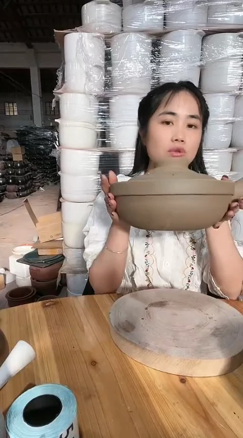 陶瑕疵2.0原陶手把锅带盖