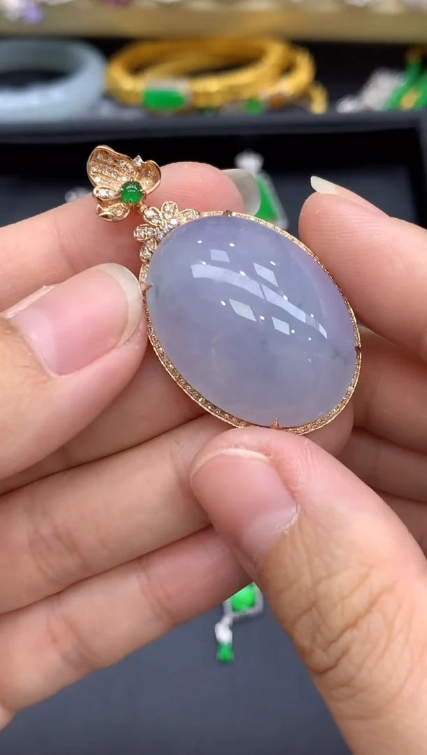 颈饰18K金镶嵌翡翠吾****~461-中国好珍宝